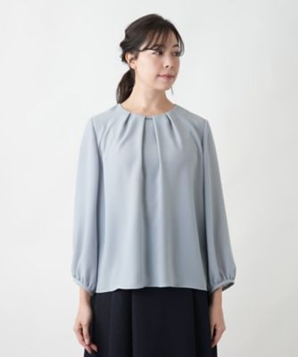 【店舗人気】タックブラウス【セレモニー】【Ｌｅｉｌｉａｎ　ＷＨＩＴＥ　ＬＡＢＥＬ】