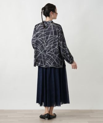 店舗人気】プリントタックブラウス | Leilian plus house (Women