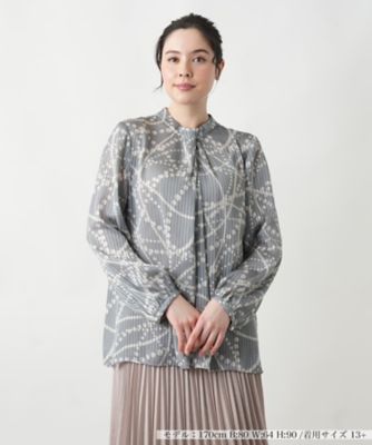 店舗人気】プリントタックブラウス | Leilian plus house (Women