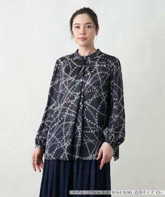 ＜Leilian plus house (Women/大きいサイズ)＞プリントタックブラウス