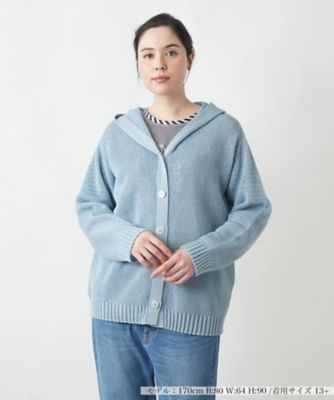 ＜Leilian plus house (Women/大きいサイズ)＞フーデッドカーディガン【ＭＵＳＥ　ＢＹ　ＲＯＣＨＡＳ　Ｐｒｅｍｉｅｒｅ】