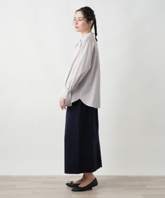ストライプ切替ブラウス【ＭＵＳＥ　ＢＹ　ＲＯＣＨＡＳ　Ｐｒｅｍｉｅｒｅ】