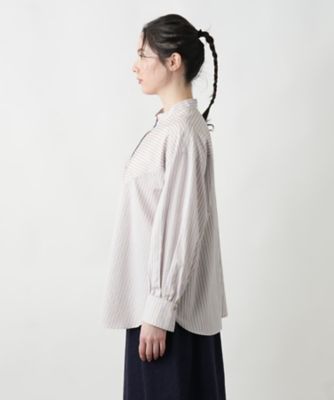 ストライプ切替ブラウス【ＭＵＳＥ　ＢＹ　ＲＯＣＨＡＳ　Ｐｒｅｍｉｅｒｅ】