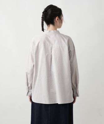 ストライプ切替ブラウス【ＭＵＳＥ　ＢＹ　ＲＯＣＨＡＳ　Ｐｒｅｍｉｅｒｅ】