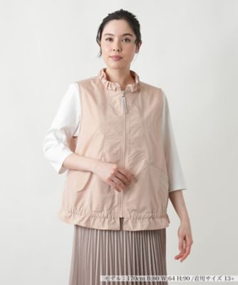 ＜Leilian plus house (Women/大きいサイズ)＞スタンドカラーベスト【ＭＵＳＥ　ＢＹ　ＲＯＣＨＡＳ　Ｐｒｅｍｉｅｒｅ】