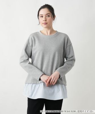 ＜Leilian plus house (Women/大きいサイズ)＞レイヤードトップス【ＭＵＳＥ　ＢＹ　ＲＯＣＨＡＳ　Ｐｒｅｍｉｅｒｅ】