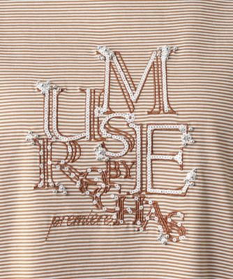 ボーダー切替七分袖カットソー【ＭＵＳＥ　ＢＹ　ＲＯＣＨＡＳ　Ｐｒｅｍｉｅｒｅ】