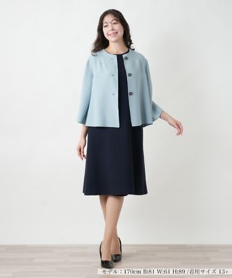ノーカラージャケット | Leilian plus house (Women/大きい