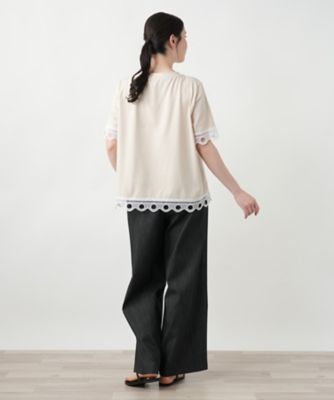 【店舗人気】カットワークレースＴシャツ【ＢＬＵＢＩＡＮＣＯ】