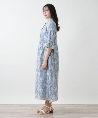 【店舗人気】カットワーク刺繍フレアワンピース－ＢＬＵＢＩＡＮＣＯ