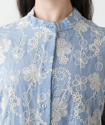 【店舗人気】カットワーク刺繍フレアワンピース－ＢＬＵＢＩＡＮＣＯ