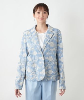 カットワーク刺繍ジャケット－ＢＬＵＢＩＡＮＣＯ