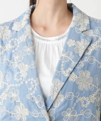 カットワーク刺繍ジャケット－ＢＬＵＢＩＡＮＣＯ