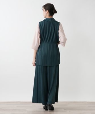 【店舗人気】プリーツロングベスト【Ｌｅｉｌｉａｎ　ＷＨＩＴＥ　ＬＡＢＥＬ】