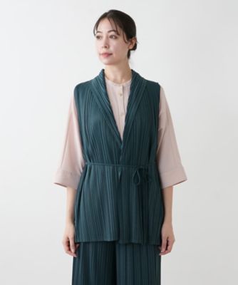 【店舗人気】プリーツロングベスト【Ｌｅｉｌｉａｎ　ＷＨＩＴＥ　ＬＡＢＥＬ】