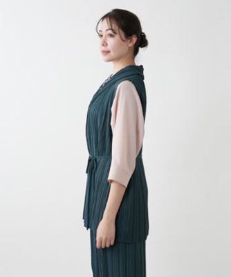 【店舗人気】プリーツロングベスト【Ｌｅｉｌｉａｎ　ＷＨＩＴＥ　ＬＡＢＥＬ】