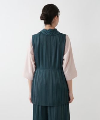 【店舗人気】プリーツロングベスト【Ｌｅｉｌｉａｎ　ＷＨＩＴＥ　ＬＡＢＥＬ】