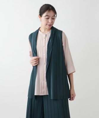 【店舗人気】プリーツロングベスト【Ｌｅｉｌｉａｎ　ＷＨＩＴＥ　ＬＡＢＥＬ】