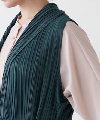 【店舗人気】プリーツロングベスト【Ｌｅｉｌｉａｎ　ＷＨＩＴＥ　ＬＡＢＥＬ】