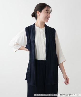 【店舗人気】プリーツロングベスト【Ｌｅｉｌｉａｎ　ＷＨＩＴＥ　ＬＡＢＥＬ】