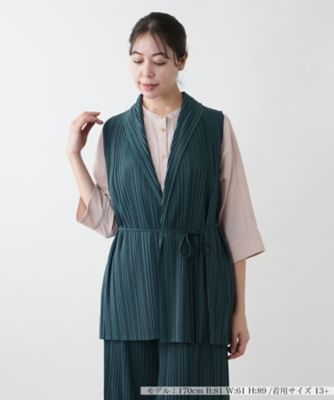 【店舗人気】プリーツロングベスト【Ｌｅｉｌｉａｎ　ＷＨＩＴＥ　ＬＡＢＥＬ】