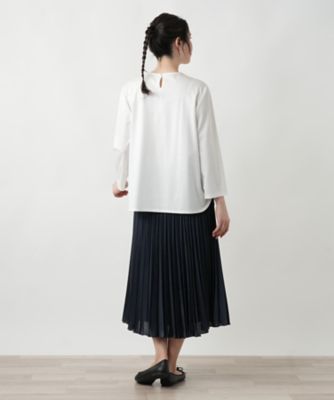 【店舗人気】タックカットソー【Ｌｅｉｌｉａｎ　ＷＨＩＴＥ　ＬＡＢＥＬ】