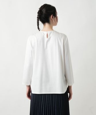 【店舗人気】タックカットソー【Ｌｅｉｌｉａｎ　ＷＨＩＴＥ　ＬＡＢＥＬ】