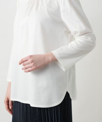 【店舗人気】タックカットソー【Ｌｅｉｌｉａｎ　ＷＨＩＴＥ　ＬＡＢＥＬ】