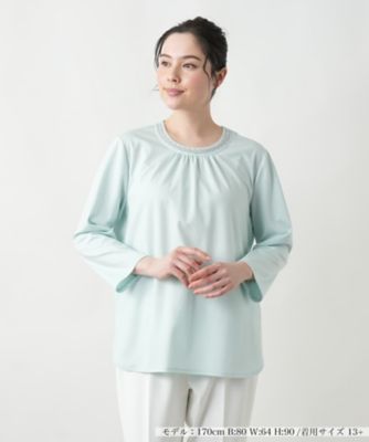 【店舗人気】タックカットソー【Ｌｅｉｌｉａｎ　ＷＨＩＴＥ　ＬＡＢＥＬ】