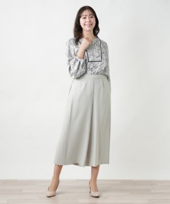 洗えるワイドパンツ【Leilian WHITE LABEL
