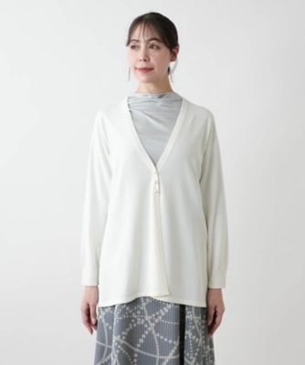 Ｖネックニットカーディガン【Ｌｅｉｌｉａｎ　ＷＨＩＴＥ　ＬＡＢＥＬ】