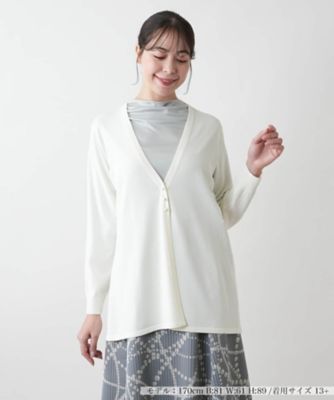 Ｖネックニットカーディガン【Ｌｅｉｌｉａｎ　ＷＨＩＴＥ　ＬＡＢＥＬ】