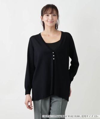 Ｖネックニットカーディガン【Ｌｅｉｌｉａｎ　ＷＨＩＴＥ　ＬＡＢＥＬ】
