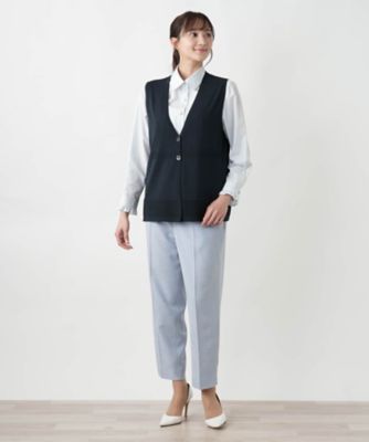 Ｖネックニットベスト【Ｌｅｉｌｉａｎ　ＷＨＩＴＥ　ＬＡＢＥＬ】