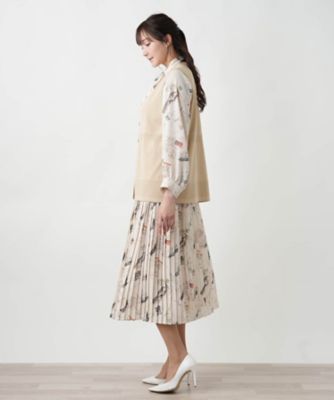 Ｖネックニットベスト【Ｌｅｉｌｉａｎ　ＷＨＩＴＥ　ＬＡＢＥＬ】