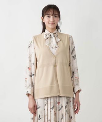 Ｖネックニットベスト【Ｌｅｉｌｉａｎ　ＷＨＩＴＥ　ＬＡＢＥＬ】