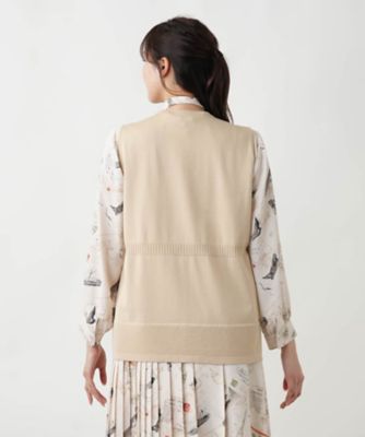 Ｖネックニットベスト【Ｌｅｉｌｉａｎ　ＷＨＩＴＥ　ＬＡＢＥＬ】