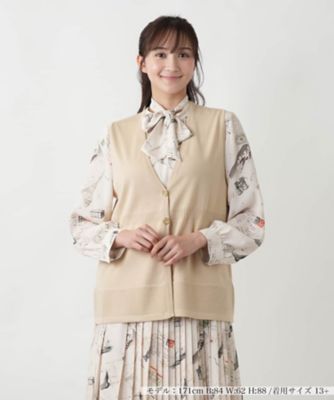 Ｖネックニットベスト【Ｌｅｉｌｉａｎ　ＷＨＩＴＥ　ＬＡＢＥＬ】