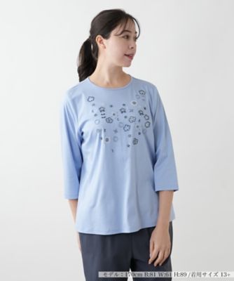 Leilian plus house (Women/大きいサイズ)/レリアン　プラスハウス 【店舗人気】フラワー刺繍カットソー【プラス企画】