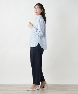 ストライプシャツ【プラス企画】 | Leilian plus house (Women/大きい