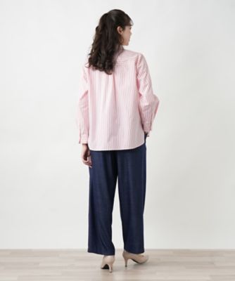 ストライプシャツ【プラス企画】 | Leilian plus house (Women/大きい