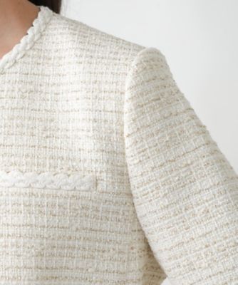 店舗人気】ツイードノーカラージャケット | Leilian plus house (Women