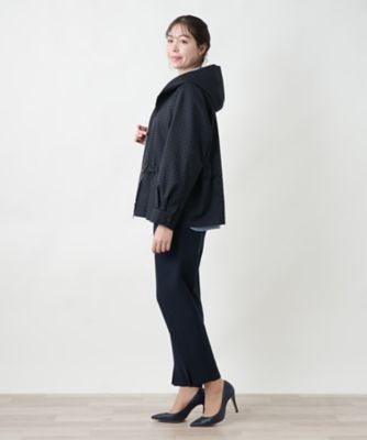 F396 美品 XL 13+ レリアン プラスハウス リバーシブル レディース ノーカラージャケット【BOURGE】 | Leilian plus house
