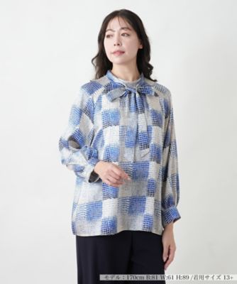 ＜Leilian plus house (Women/大きいサイズ)＞チェック柄ブラウス