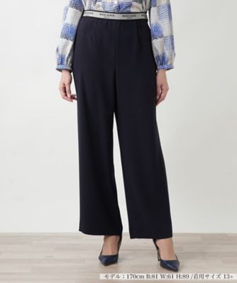 ＜Leilian plus house (Women/大きいサイズ)＞ロゴウエストワイドパンツ