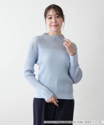 ＜Leilian plus house (Women/大きいサイズ)＞【店舗人気】ハイネックニット【ＢＯＵＲＧＥ】