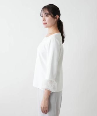 Leilian PLUS HOUSE / レリアンプラスハウス 【店舗人気】スクエアネックカットソー【BOURGE】 店舗人気】スクエアネックニット【BOURGE】 | Leilian