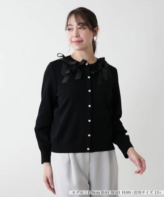 ＜Leilian plus house (Women/大きいサイズ)＞【店舗人気】クルーネックカーディガン【ＢＯＵＲＧＥ】
