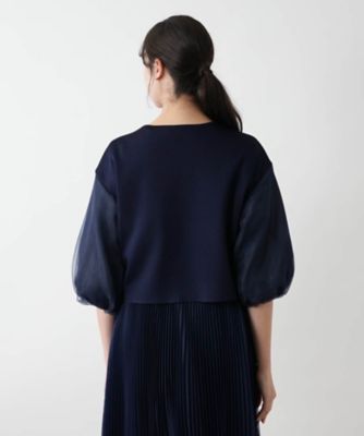 【店舗人気】切替ノーカラーカーディガン【ＢＯＵＲＧＥ】