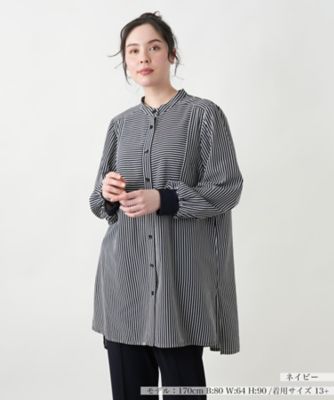 ＜Leilian plus house (Women/大きいサイズ)＞バンドカラーブラウス【プラス企画】